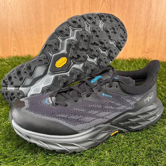 HOKA Speedgoat 5 GORE-TEX Black Blue Trail Shoes 1127912-BBLC Men\'s Size 8.5 main image 8